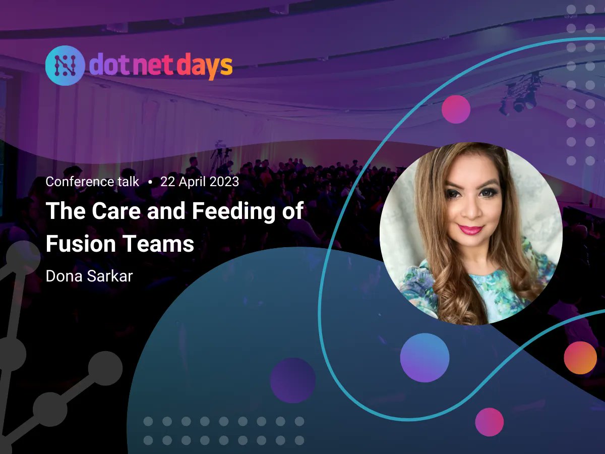 dotnetdaysro's tweet image. Join @donasarkar at #dotnetdays to learn what *is* a Fusion team, what’s the best way for a Fusion team to work together and how to build and care for a Fusion team. 😉

Get your ticket 👉 dotnetdays.ro
Read more 👉 buff.ly/41ZEm39 

#dotnet #fusionteams