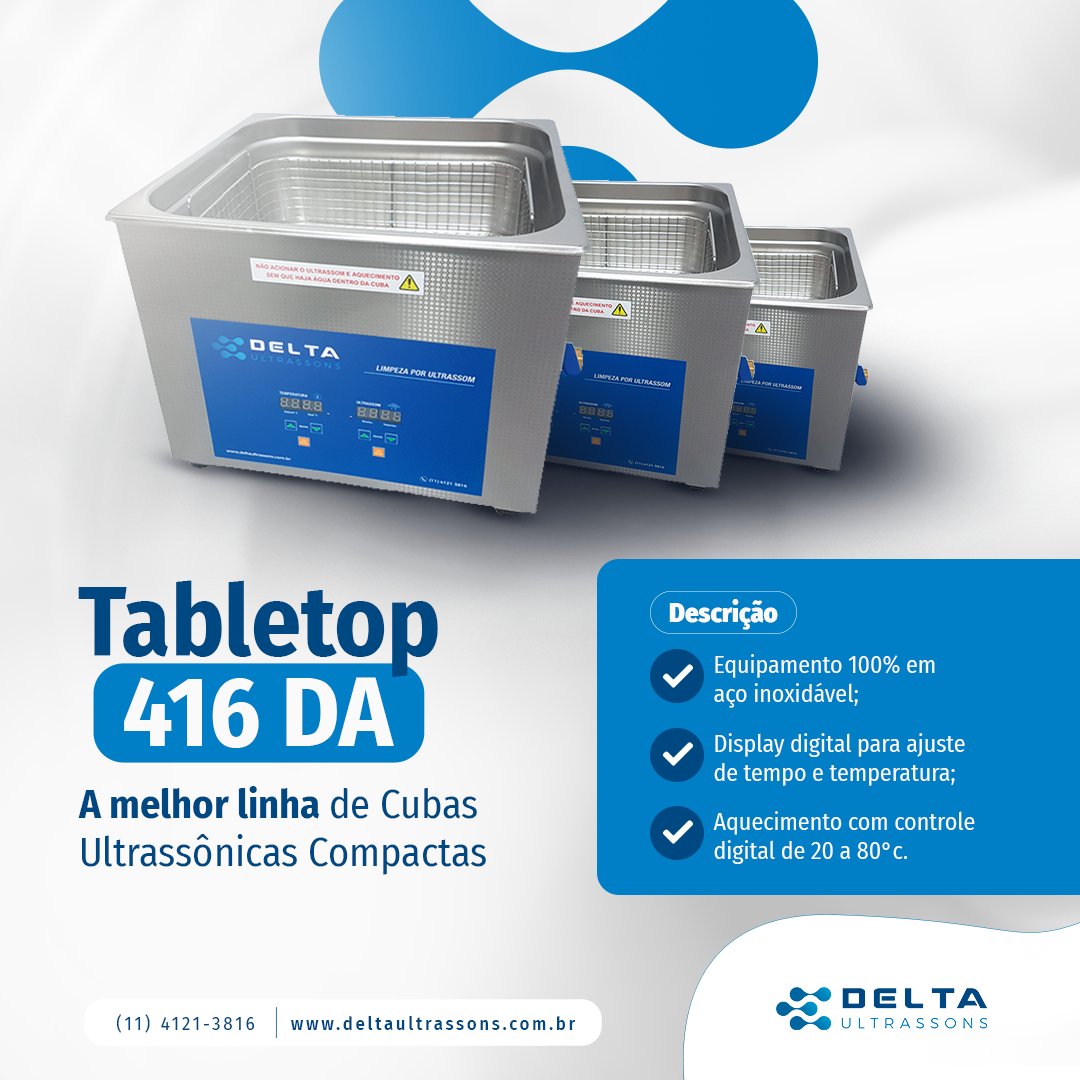 deltaultrassons's tweet photo. A Delta Ultrassons possui a melhor linha de lavadoras ultrassônicas compactas.

#deltaultrassons #limpezaporultrassom #lavagemultrassonica https://t.co/9G2151ny96
