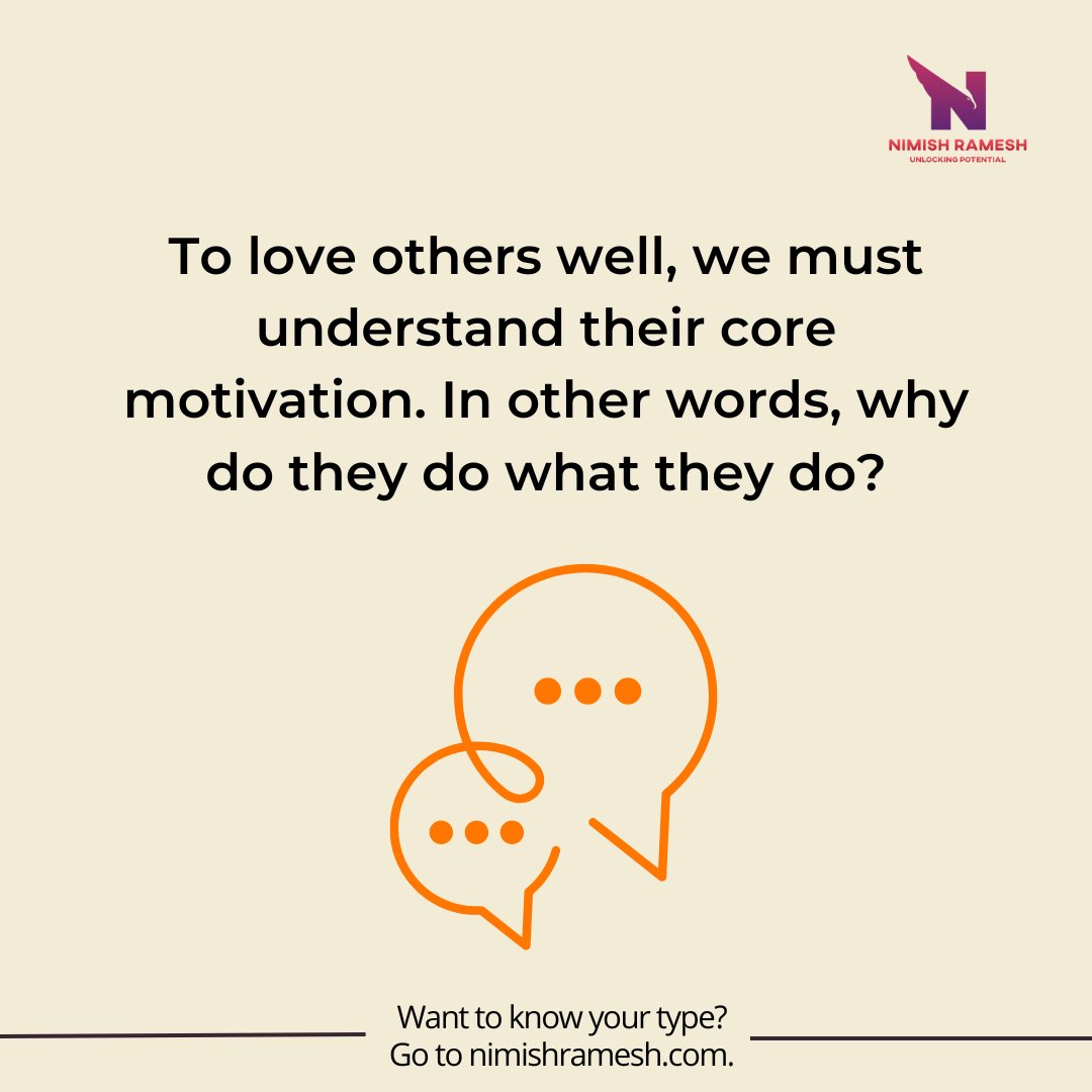 The Enneagram is more about your motivation than it is about your behaviors.

When we become aware of our 'why,' we can acknowledge our behaviors. 

#enneagramtool #personalitytraits #knowpeople #reality #nimishramesh #lifecoachnimishramesh #passion #lifepurpose