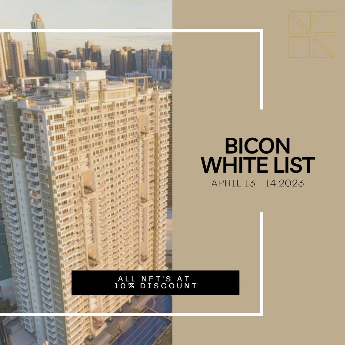 Bicon_NFT's tweet photo. 👑👑👑𝗪𝗛𝗜𝗧𝗘 𝗟𝗜𝗦𝗧👑👑👑

WHITE LIST MINT: 𝗔𝗽𝗿𝗶𝗹 𝟭𝟯 - 𝟭𝟰,  𝟮𝟬𝟮𝟯 𝟮𝟭:𝟬𝟬 𝗝𝗦𝗧
NFT PRICE DISCOUNT: 𝟭𝟬%
T0: 𝟭𝟬 𝗪𝗔𝗟𝗟𝗘𝗧𝗦

✅ Follow 
@Bicon_NFT
✅ Like RT Share

#DAO #REIT #Web3 https://t.co/Q6z0k4hZOL