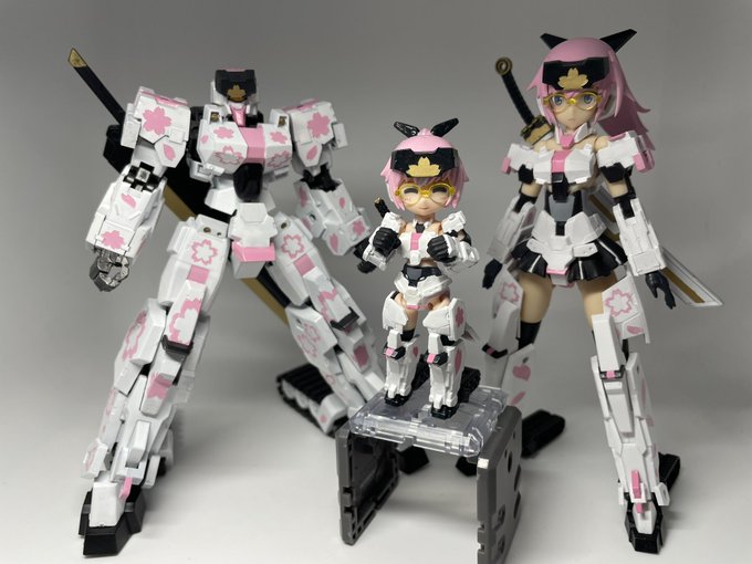 DTAでもありFAガールでもあって、アイコンには居ないけどきちんとフレームアームズも居るうちの子初号機、それが櫻蕾ちゃん