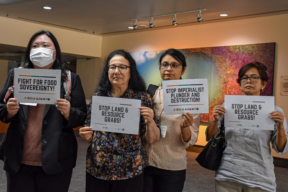 AP_RCEM's tweet photo. Coinciding with the #DayOfTheLandless organised by the @apcrising, @AP_RCEM led an "A Million Voices for Food, Land, and Climate Justice" action on the #APFSD in Bangkok, Thailand. 🗣️✊

#DevelopmentJusticeNow 
#PeopleOverProfit 
#ClimateJusticeNow 
#APFSD2023 https://t.co/MKkwFZxz7N
