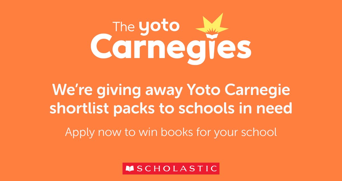 Given the challenges around school budgets, we want to ensure that as many pupils as possible are able to take part in the @CarnegieMedals. Scholastic will support 10 schools in need by donating free copies of the Yoto Carnegies shortlist. Apply now: shop.scholastic.co.uk/the-yoto-carne…