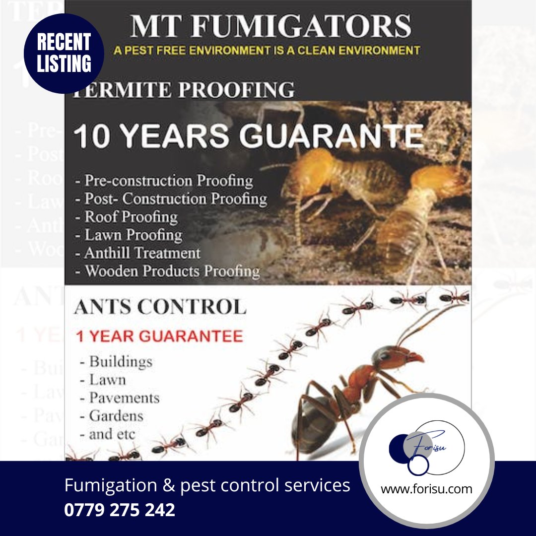 forisu_zim's tweet photo. #Recentlisting on https://t.co/GdmFFcdgRY

Fumigation and pest control services ✅ https://t.co/du2pzC3t3S