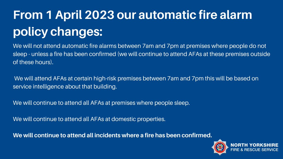 If you’re a business owner please be aware that from 1 April 2023 our response to automatic fire alarms is changing

More information can be found on our website here  orlo.uk/tIQUl