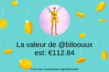 biloouux's tweet photo. Mon twitter vaut: €112.84

Trouvez le vôtre avec https://t.co/MekvROryld

⠀ https://t.co/DGVjoz8ubU