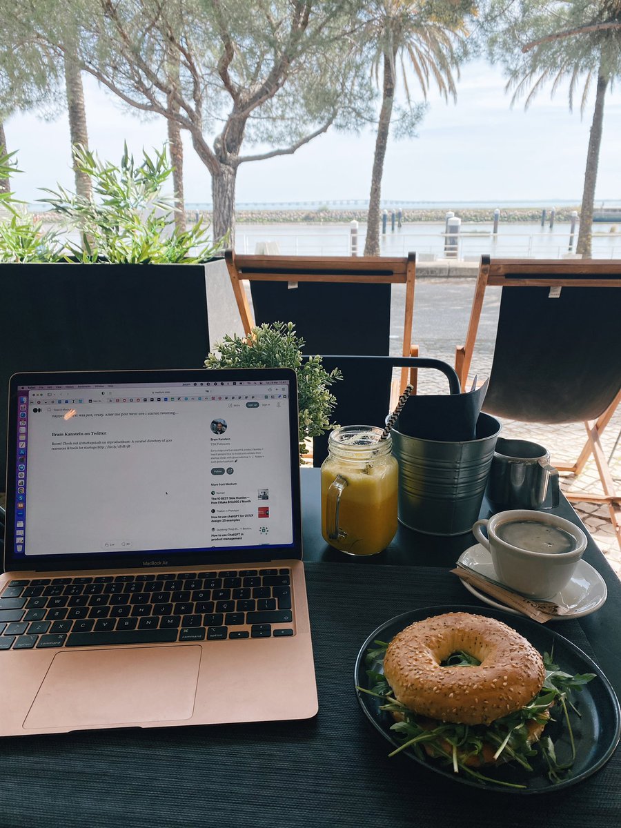 SashaDikan's tweet photo. It’s almost summer in Lisbon and I am now enjoying building @dokably even more. As I am doing it overlooking the ocean. Gives lots of inspiration. #buildinginpublic #startupbusiness https://t.co/EqtdI9zm6E