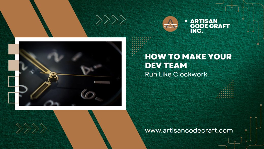 ArtCodeCraft's tweet image. Are you wondering if your development team could run like a finely tuned clock? Check out this video by Artisan Code Craft to learn how to ensure your team runs like clockwork. youtube.com/watch?v=keYdO0…
#devbuzz #teams #teamwork  #SoftwareEngineering