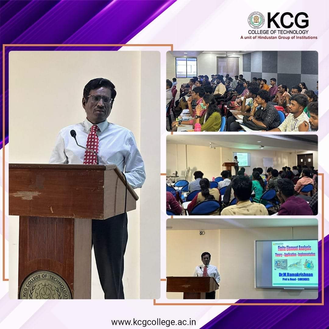 KCGtechnology's tweet image. The Department of Mechanical Engineering organized a One day Program on 'Finite Element Analysis' on 23rd March 2023 for 3rd year students from the Depts of Mechanical, Aeronautical & Aerospace Engineering.
#KCGCollege #finiteelementanalysis #expertlecture #experttalk