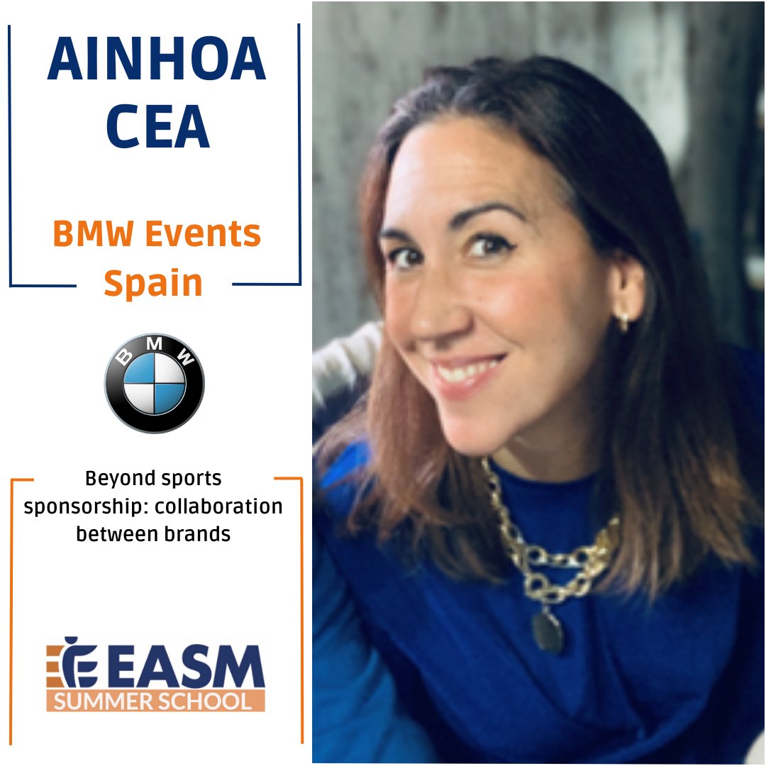 EasmSchool's tweet photo. Introducing Ainhoa Cea! Events and Sponsorships Manager at BMW Spain. Her impressive career and wealth of knowledge make her the perfect addition to the EASM summer school lineup. Get ready to learn from one of the best in the biz! #easm #easmsummerschool https://t.co/gsJBFHhr9Q