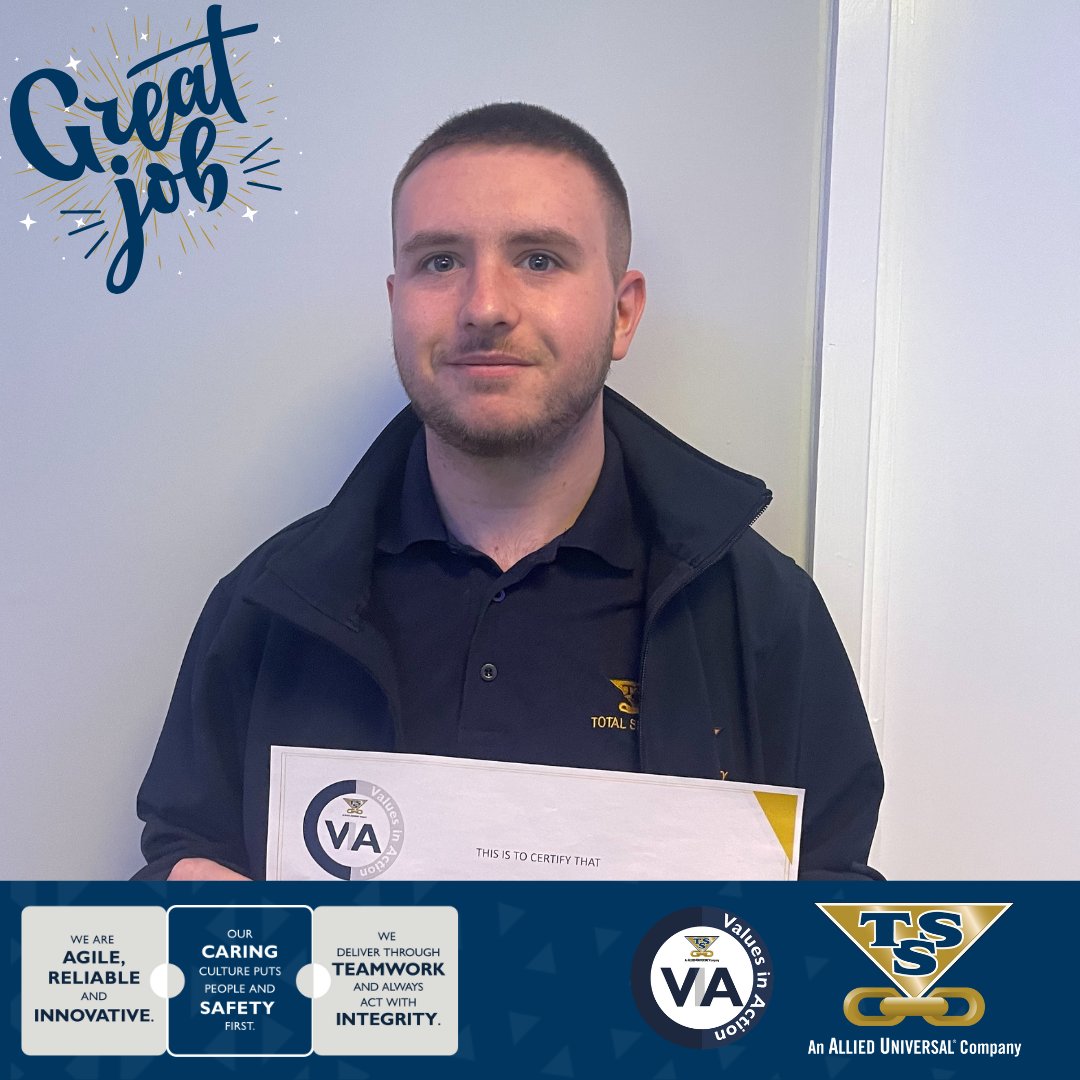 totalsecurity__'s tweet photo. Today's post is for Jason at the CCTV Monitoring Centre.
Jason recently stepped up to the Team Leader position for the centre. Jason did a fantastic job that was recognised in writing by the client.
Well done, and thank you!
#SecurityAppreciation #TSS #TotalSecurityServices https://t.co/EKFyPETtPj