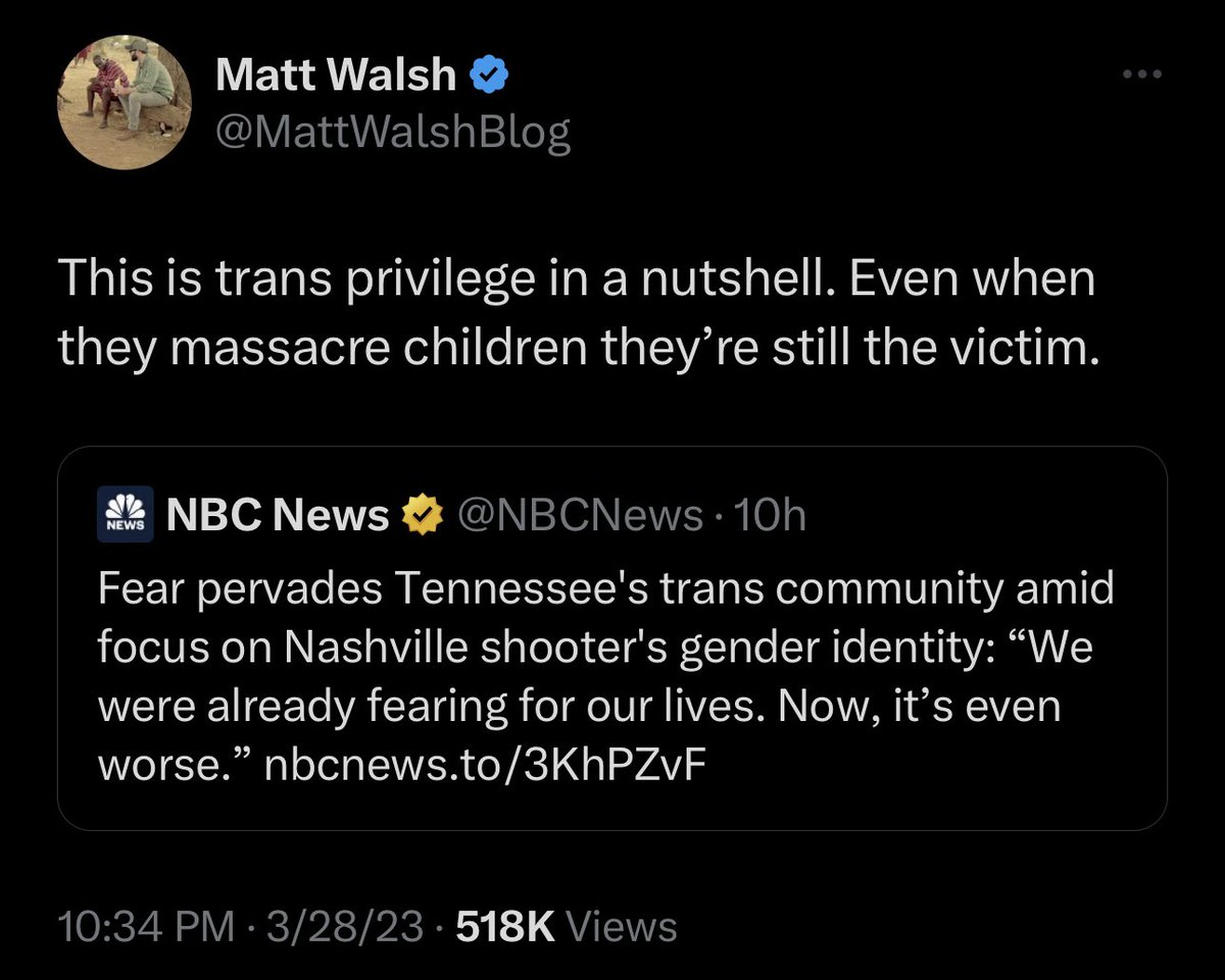 EuphoriTori's tweet photo. y’all are trying to lay blame to the entire trans community for one person’s actions. You don’t give a shit about the victims you just want to hurt all trans people https://t.co/7HlcpAjY4f