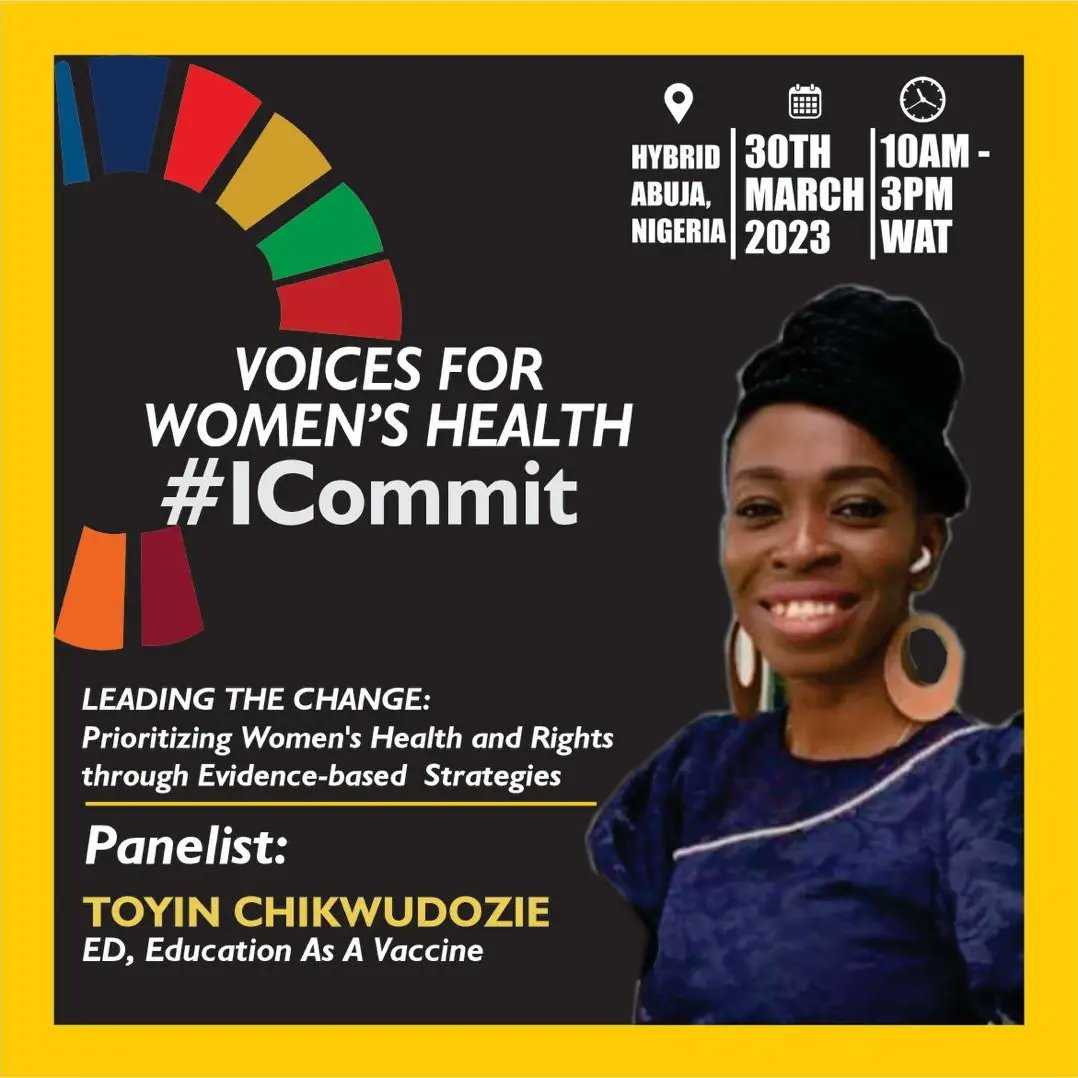 ewuolabl's tweet image. Tick tock! Inching closer to the Voice for Women's Health meeting! 

Are you ready? 

Register to join and listen to our vast array of excellent panelists!:  pathfinder.org/events/voices-…

Like if you can't wait!

#VoiceforWomenHealth
#ICommit
#IWD2023