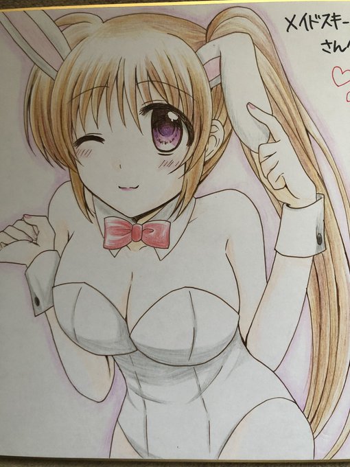 うおおお!!色紙争奪戦に勝って手に入れたぞおおおお❤️
なのはさん可愛いいいい😍バニーぐへへ、今夜はパーティーだ💓 