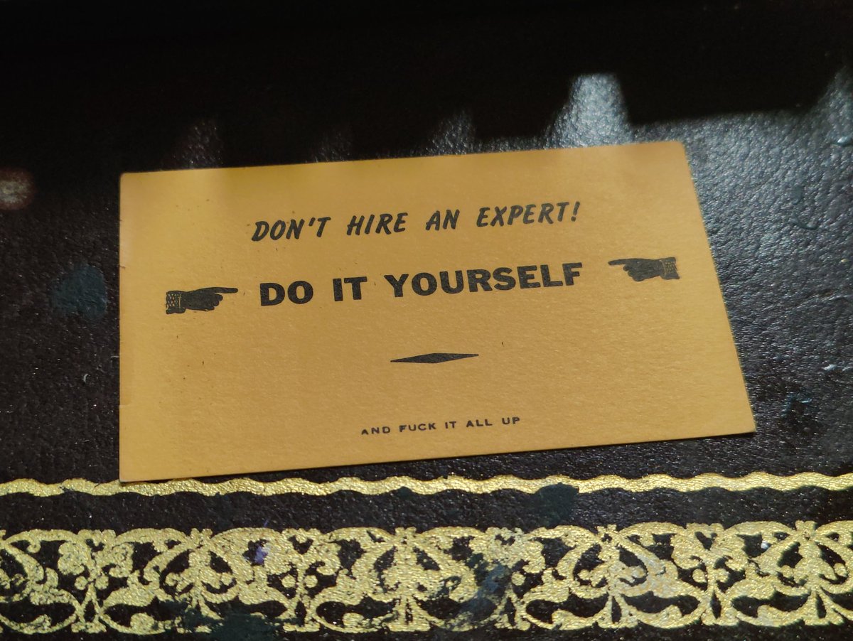 Sotherans's tweet photo. I just found this business card inside an old book and I'm crying https://t.co/C2B4wXuqb3
