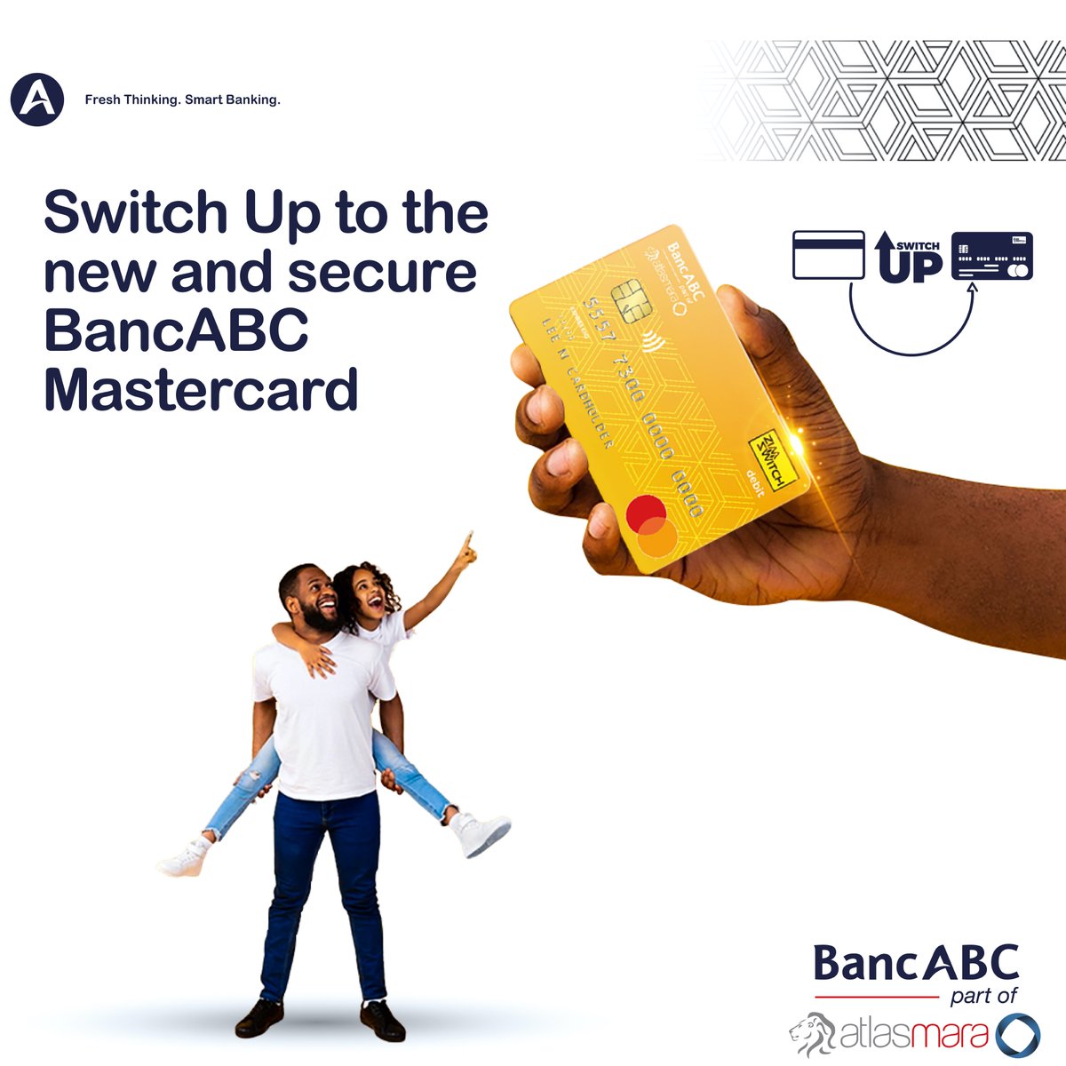 BancabcZW's tweet photo. #SwitchUp ⬆️ to the new and secure @BancabcZW Mastercard 💳. 

✅ Fast &amp; Efficient ⚡️
✅ Safe &amp; Secure 🔒
✅ Encrypted Transactions 😎

What are you waiting for 🤷🏽‍♂️? #SwitchUp ⬆️ now! 

#SwitchUp ⬆️
#ChipAndPin 💳
#ATeam 😎 https://t.co/EiOXbOd2ou