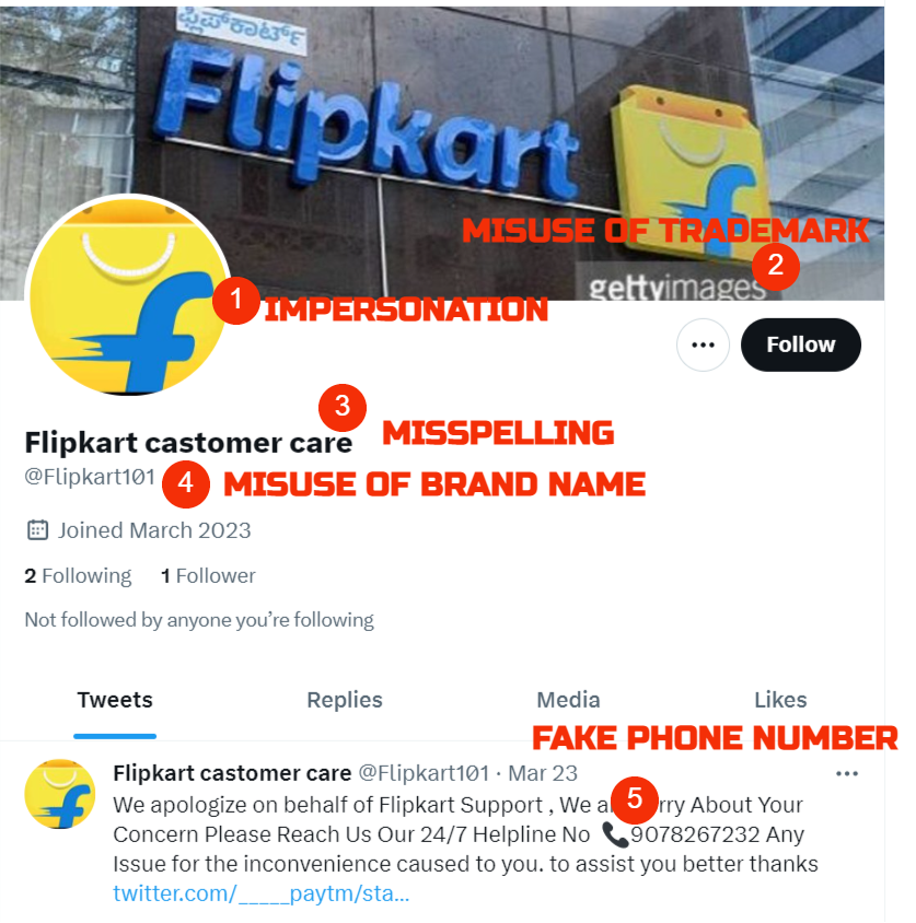 FlipkartStories's tweet photo. Here are 5 tips to call out fraudulent Twitter accounts that pretend to be @Flipkart or @flipkartsupport
Report fake Twitter accounts and have them taken down. Learn more about #SafeCommerce
https://t.co/miYt8aPhzC
#FightFraudWithFlipkart https://t.co/N7EAZjFuyA