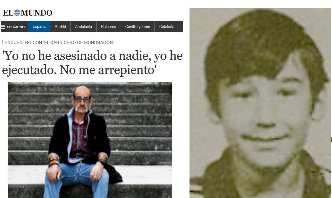 #TalDiaComoHoy ETA asesinó a José Mª Piris. Tenía 13 años. Fue el primero de las decenas de niños que asesinaron los etarras.

Su asesino, el Carnicero de Mondragón, nunca ha pedido perdón y siempre ha despreciado a sus víctimas.

Los hombres de paz que ahora quieren blanquearnos