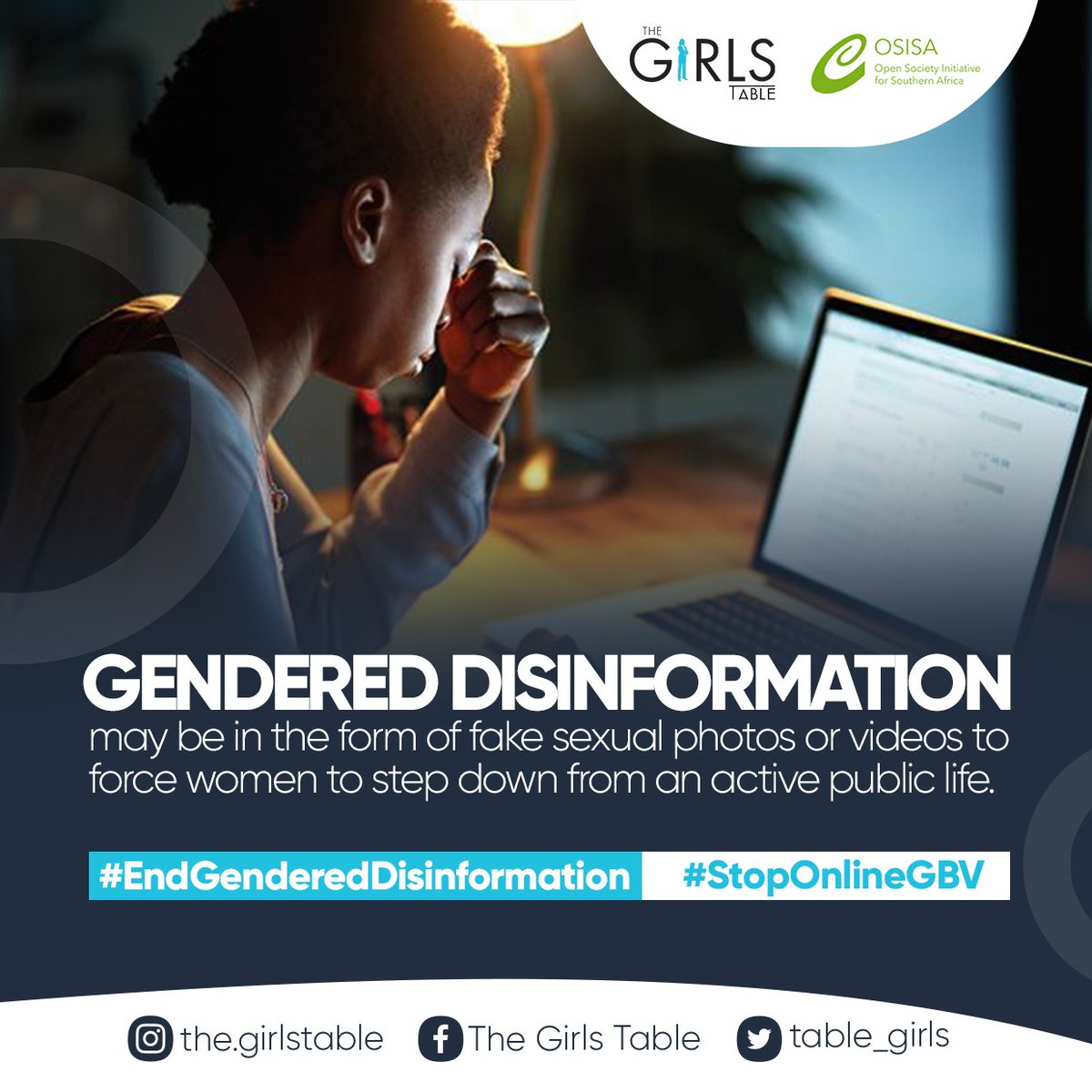 table_girls's tweet photo. Young women are pushed away from an active public life due to online gender based abuse. Use of fake photos is one of the ways used to force women to step down from active participation.
#StopOnlineGBV
#EndGenderedDisinformation https://t.co/z09Zg0lJvP