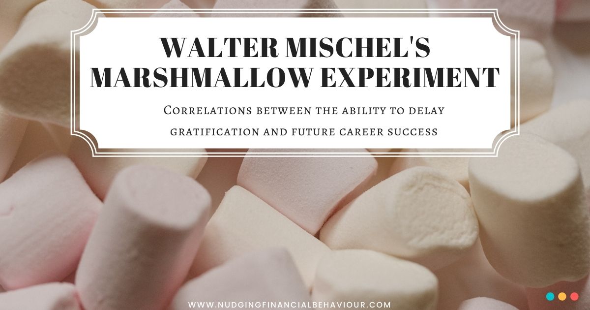 For parents, lack of self-control can be detected early in children and interventions improve your children’s opportunities significantly. 

Go grab some marshmallows and test your four-year-old (let me know how it goes).

#behaviouralfinance #instantgratification #marshmallows