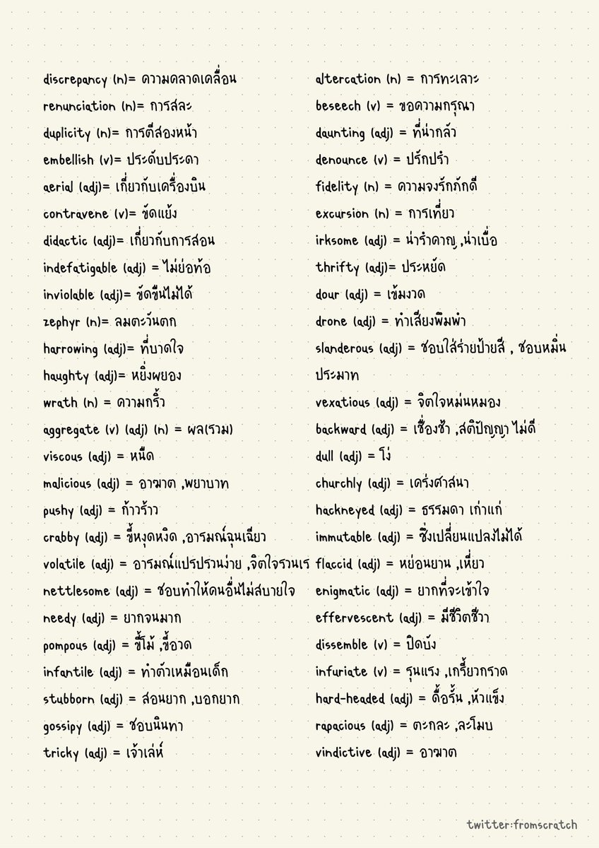 fromscratchstdy's tweet image. แจกศัพท์อ่านก่อนสอบ‼️
#dek67 #tu87