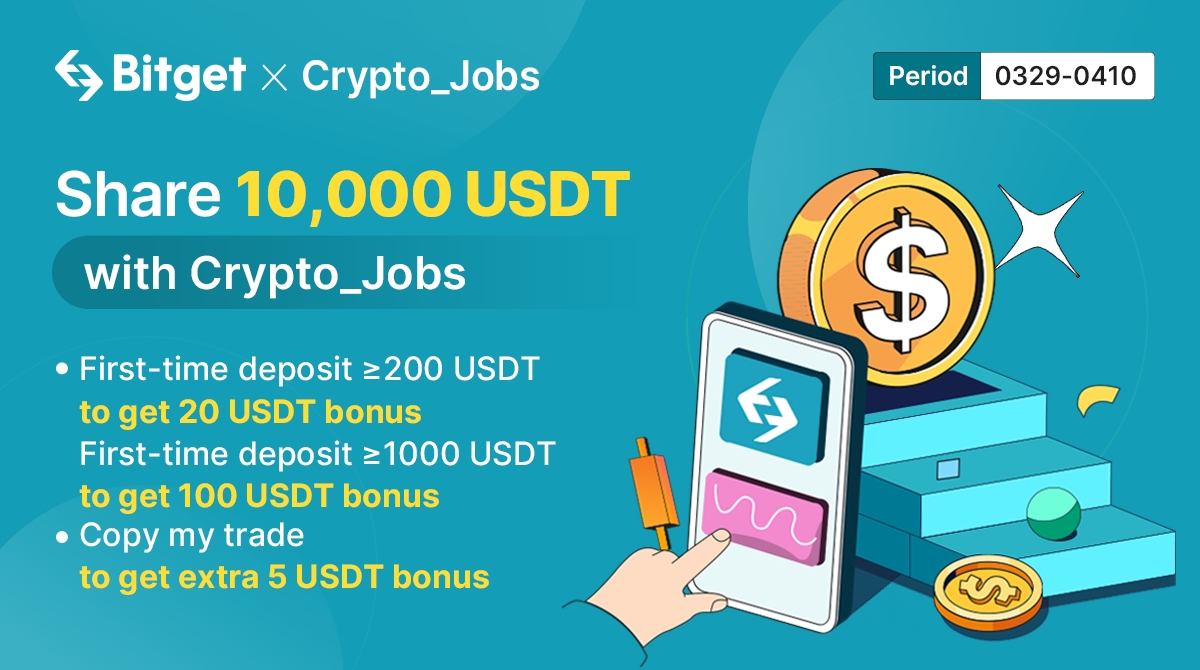 Happy to partner with @CryptoJobs3! He has been trading altcoins since  2017, and is also a copy trader on #Bitget! ✓Find @CryptoJobs3 on Bitget  #CopyTrading - https://t.co/i2fINIzNVd We invite you to join