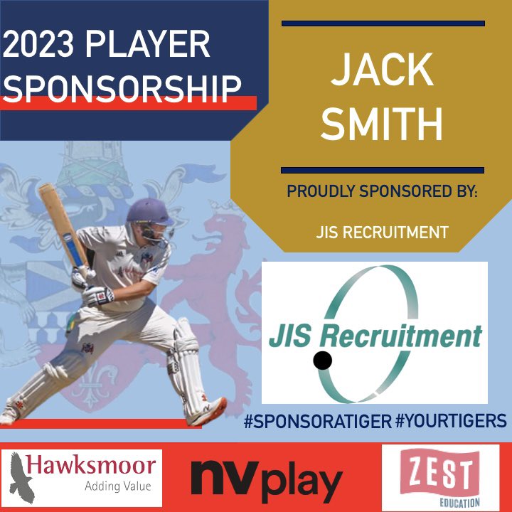 Tamworthcricket's tweet image. 🔵⚪️🔴2023 PLAYER SPONSORSHIP🔴⚪️🔵
.
Jack Smith is proudly sponsored by JIS Recruitment for the 2023 season! 
.
#yourtigers🐯 #SponsorATiger