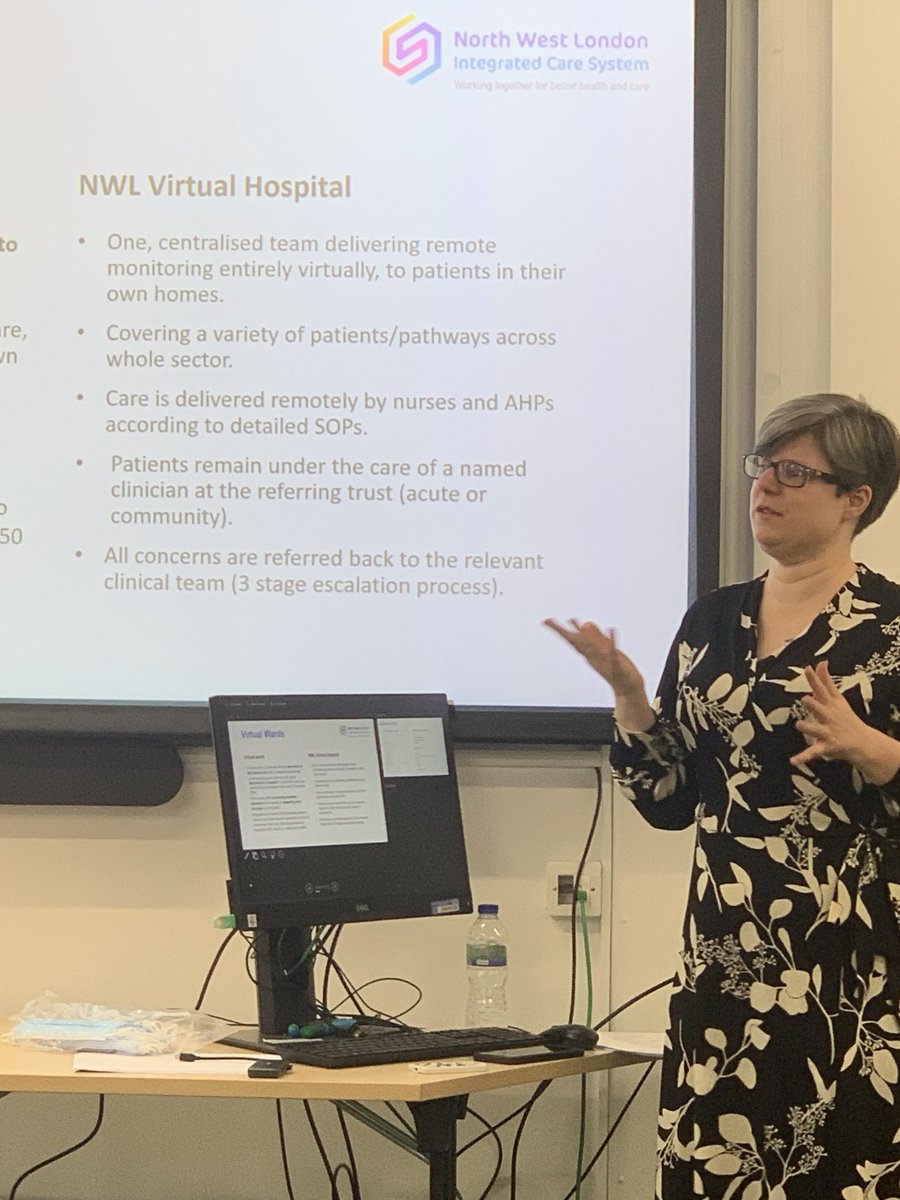 ⁦<a href="/mencheskind/">Sarah Pearse</a>⁩ talking about her leadership of NWL Virtual Hospital #remotecare #CWInnovation #Innovation