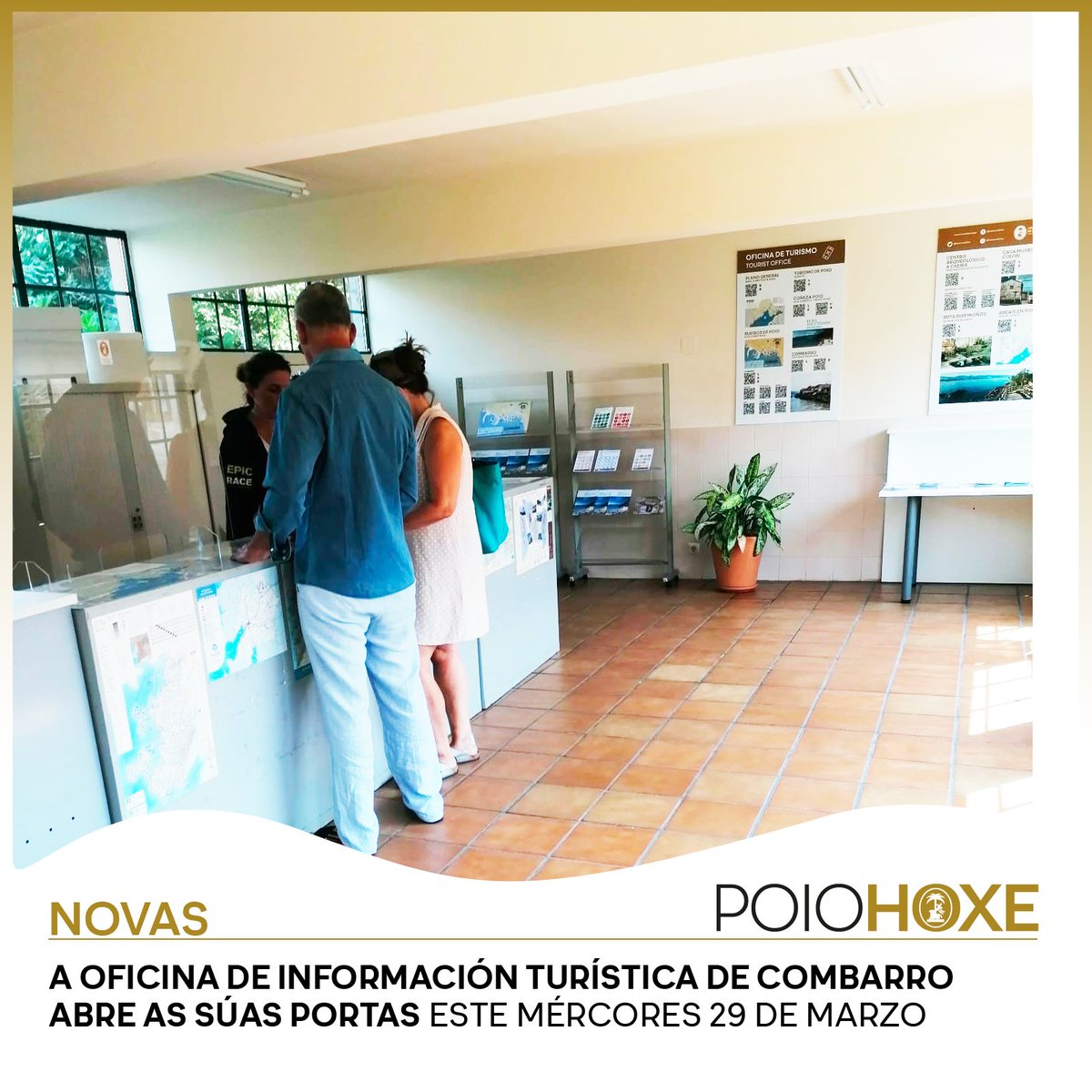 As dependencias estarán operativas de 9.30 a 20.30 horas de martes a sábado, e de 11.00 a 13.00 horas os domingos 👉 ow.ly/vp8L50NuFTL

#Turismo #OficinasdeTurismo #Combarro #CasaldeFerreiros #promocionturistica #horarios #servizos #RiasBaixas #TerrasdePontevedra