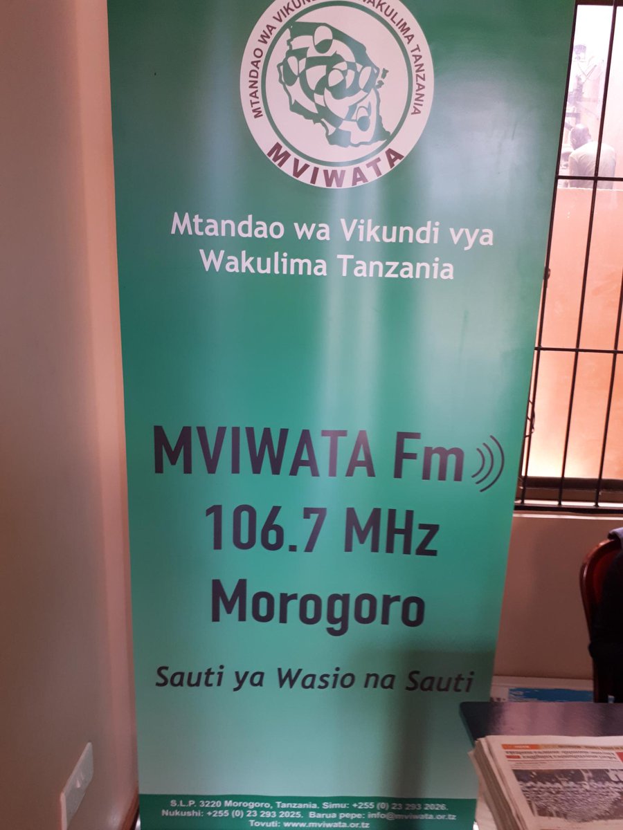 GRAIN_org's tweet photo. MVIWATA radio (@MVIWATAFM), "the voice of the voiceless", broadcasting live from Morogoro #Tanzania every day from early morning til late at night on issues ignored by mainstream media: #landconflicts, #farmerseeds, #foodsovereignty and more. @MVIWATA @LVCSEAf @via_campesina https://t.co/u6UJqzppNE