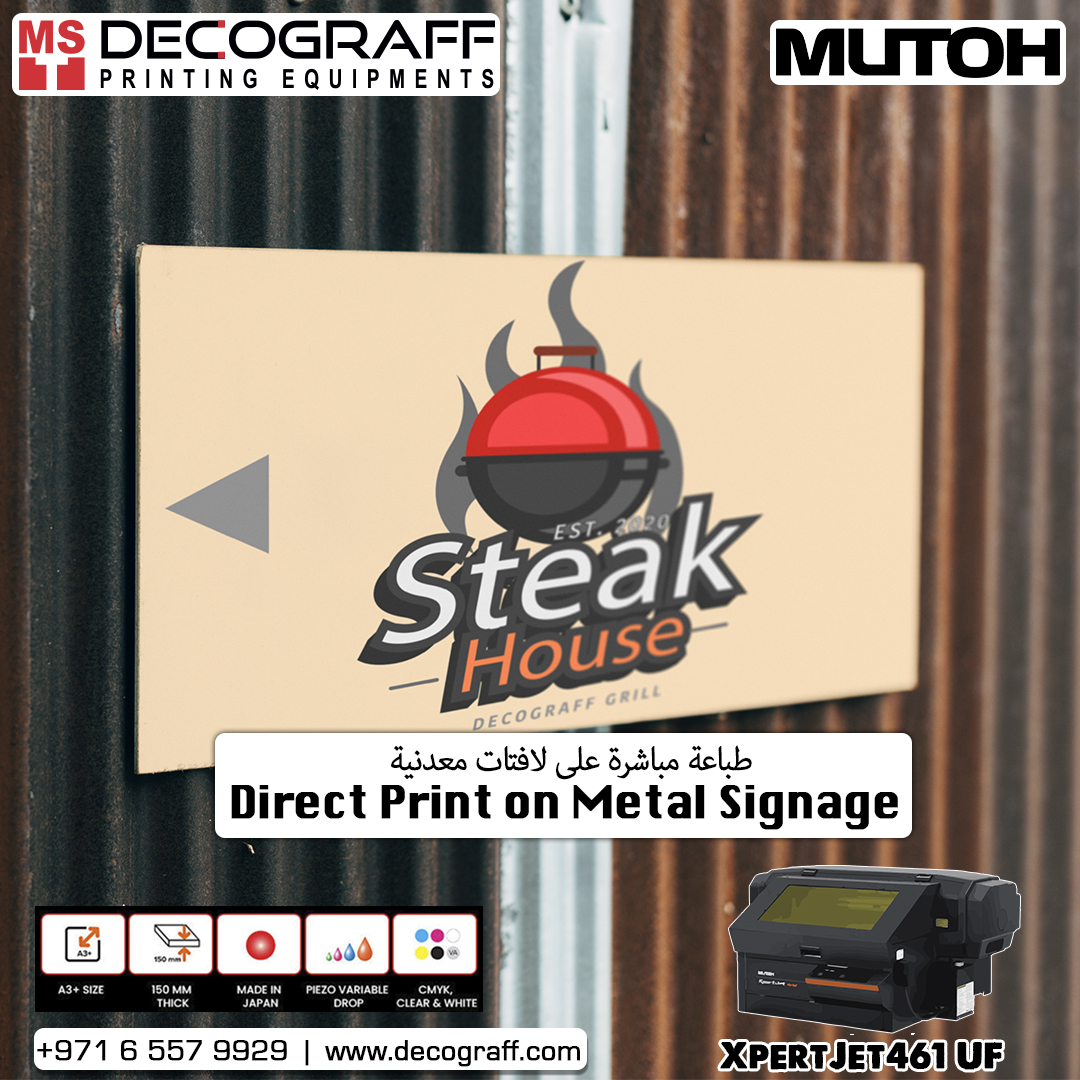 decograff_me's tweet photo. Want to make a long and lasting impression with your business signage? The XpertJet 461 UF by Mutoh is the best UV printer for you! Thanks to its impressive white and varnish inks, you can add stunning special effects even on metal surfaces.
#decograff #uvprinter #uae #dubai https://t.co/XBEf8K39cl