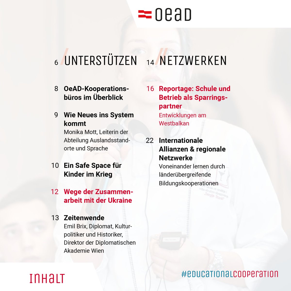 OeAD_worldwide's tweet photo. OeAD-Magazin #educationalcooperation ist erschienen! 📬
Im aktuellen OeAD-Magazin #EducationalCooperation wird über den Erfahrungsaustausch in Zusammenarbeit mit österreichischen und lokalen Partnern in Ost- und Südosteuropa berichtet.
🔗https://t.co/r1pnSvlOd1 https://t.co/l9VeQLp3eR