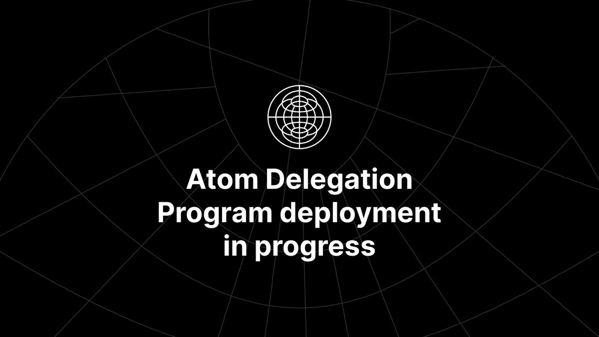 We inform the community that the ICF will begin operations to deploy the Atom delegation program!

Today we will start to transfer ATOMs into new wallets as part of the process to deploy delegations.

More information on the delegation policy linked below:
medium.com/the-interchain…