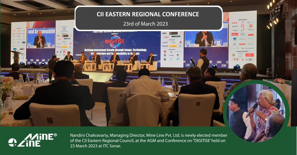 minelinepvtltd's tweet photo. We are glad to share our Managing Director Mrs. Nandini Chakravarty has been elected as a member of CII Eastern Regional Council. 
Thank you for all your support.
.
.
.
.
#coalmining #mining #coal #coalminer #mininglife #miner #mine #industry #indiancoalindustry  #mineline https://t.co/NHHF2ECBcq
