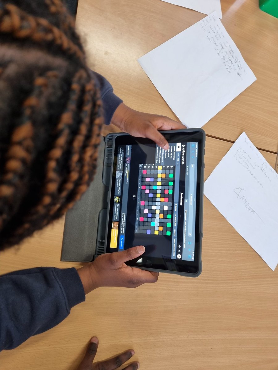 Getting our penguin raps ready using Beatmaker!