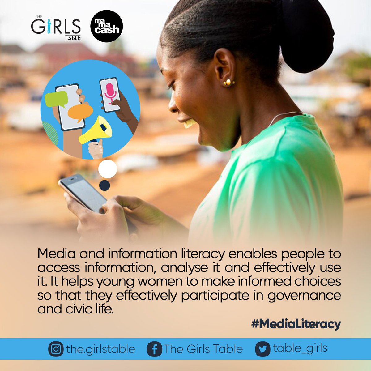 When young women have access to accurate and verified information, they are able to make informed decisions that enable them to actively participate in governance and civic processes. #MediaLiteracy