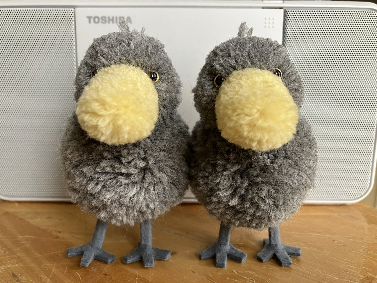 hiinari's tweet photo. ハシビロコウ完成

#ぬいぐるみぽんぽん 
#ハシビロコウ 
#trikotri https://t.co/fVNJvRLlWY