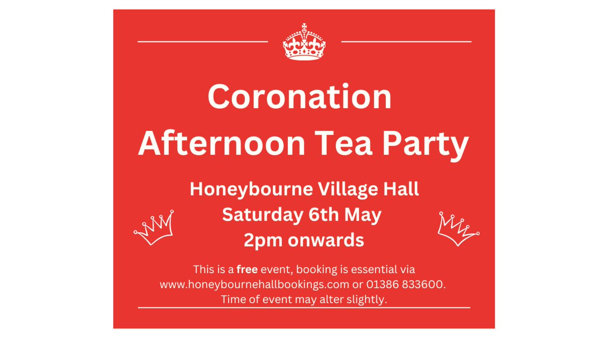 Please book via the website or call on 01386 833600