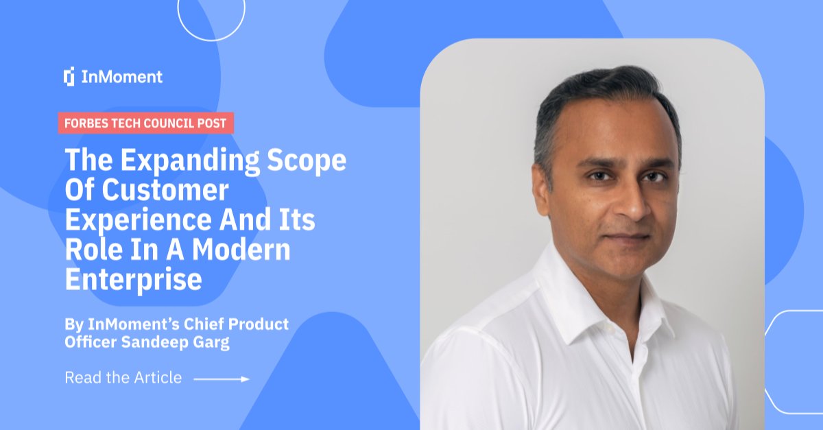 It goes without saying that #CustomerExperience is always evolving, but what exactly does that mean today? Our Chief Product Officer Sandeep Garg was featured in Forbes Tech Council talking about just that! Read the full article to learn more!  bit.ly/3M5rRO9