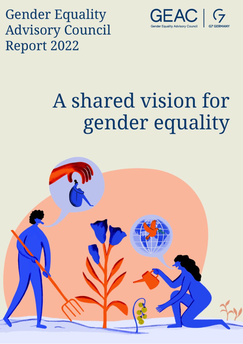 Add this to your reading list!📄  

The Gender Equality Advisory Council <a href="/G7_GEAC/">G7 Gender Equality Advisory Council (GEAC)</a>  published an important report last year, offering recommendations for gender equality on the entire G7 agenda, written by experts with diverse backgrounds and disciplines: g7geac.org