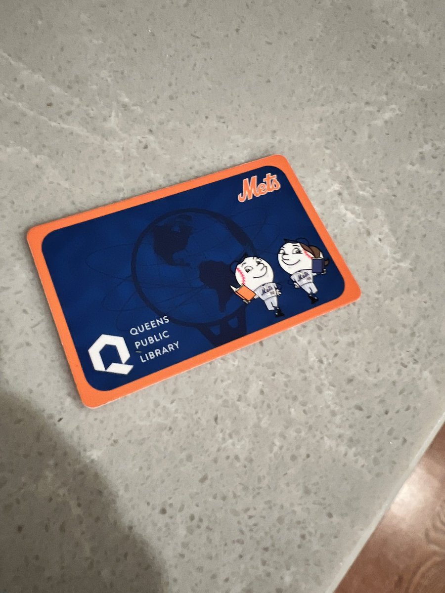 My new <a href="/QPLNYC/">Queens Public Library</a> <a href="/Mets/">New York Mets</a> library card!