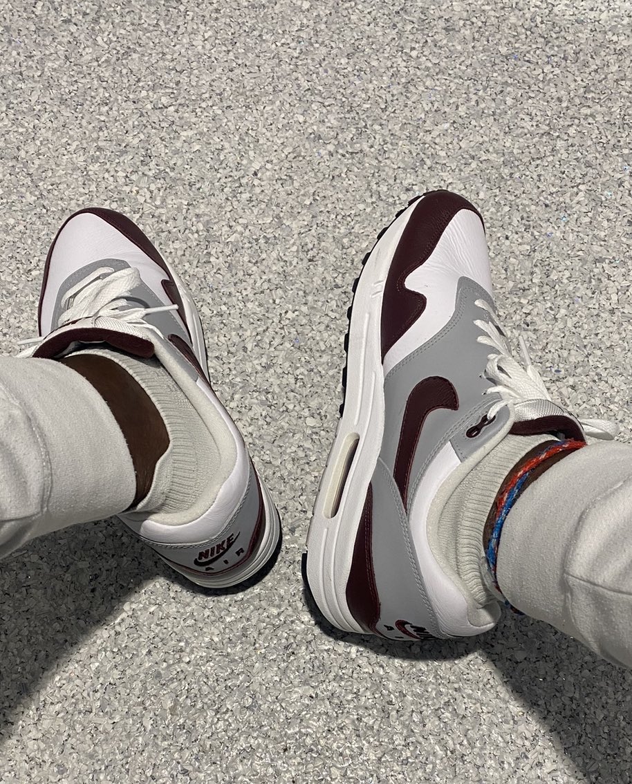 Year 3️⃣of #MarchMAXness! Now Day 29 - Not the recent Shima-Shima so many have seen, but a deeper shade of Brown from 2020 * Air Max 1 ~ Premium Mystic Dates #allLove 🤍🤎👀 @hisexcellence79 @nikestore #airMaxGang #AirMaxMonth #yourSneakersAreDope