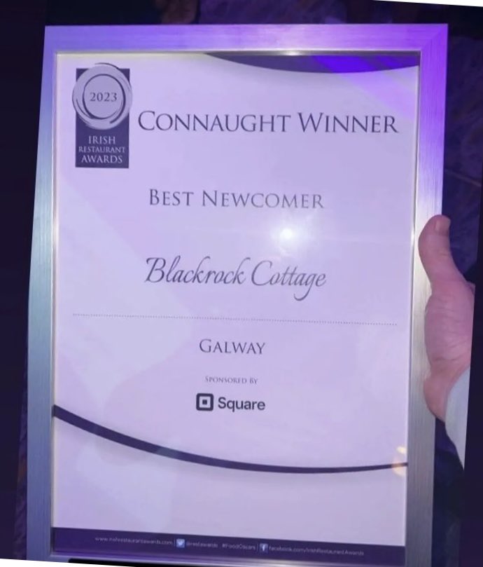 Superb evening at our first @irishrestawards ceremony bringing home best newcomer award. A massive thank you to our team, both front of house and behind the scenes, see you all in Dublin for the #FoodOscars 

#blackrockcottage #salthill #galway