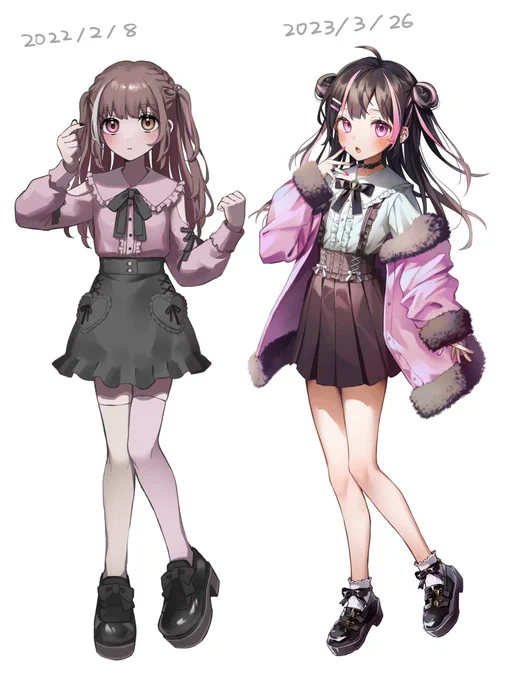 一年前との絵の比較上手くなってるのでは…! 