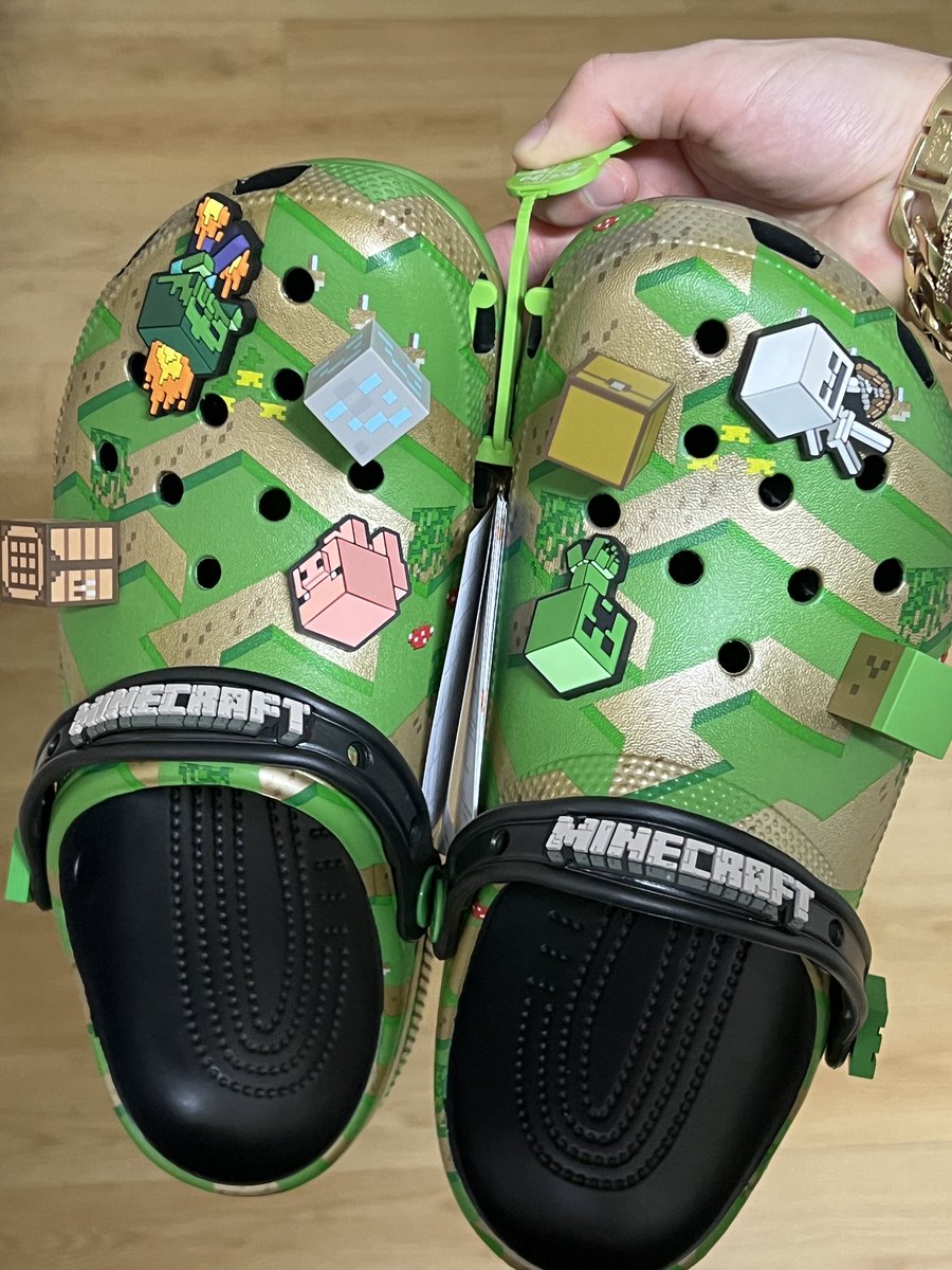 ubepaao's tweet photo. WE GOT THE MINECRAFT CROCS https://t.co/uJ4r62thEE