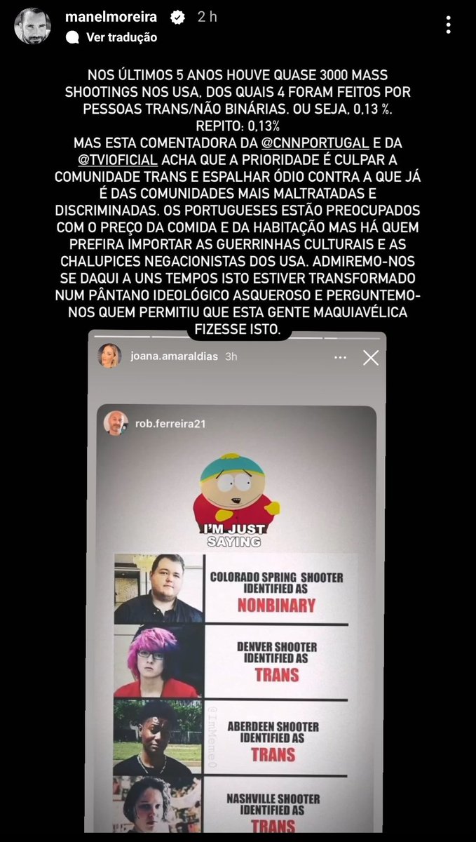 SensIdiota's tweet photo. Manel Moreira sobre a transfobia da Amaral Dias: https://t.co/i2quSl9eww