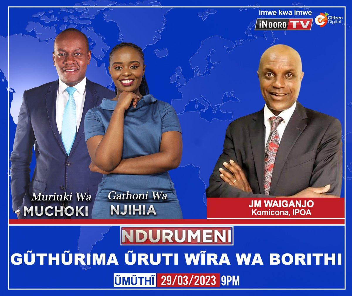 Tonight on Inooro TV
#ndurumeni #IPOA