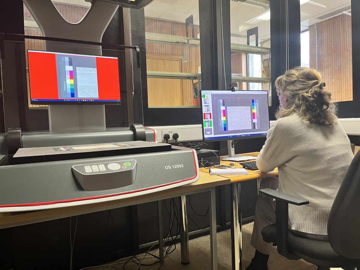 Bridie hard at work digitising the Wardell Collection <a href="/bridie_oneill/">bridie oneill</a> <a href="/SCA_MULibrary/">MU Special Collections & Archives</a> <a href="/library_MU/">Maynooth University Library</a>