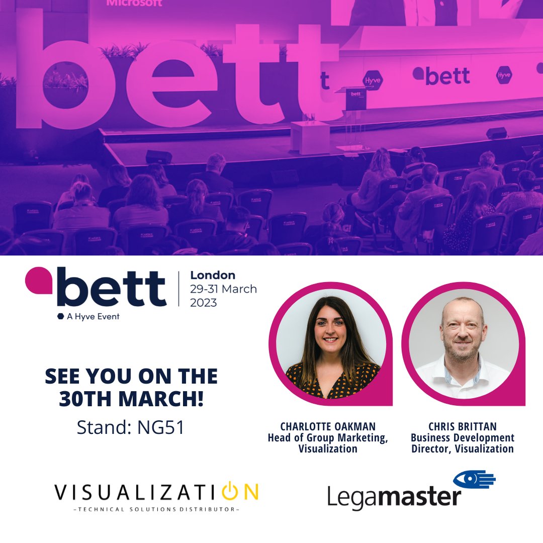 Visualization - Technical Solutions Distributor (@visualizationav) on Twitter photo Heading to the BETT show this week?
Visit Chris & Charlotte on Thursday at the <a href="/LegamasterNL/">Legamaster Nederland</a> stand NG51 to see the range of live interactive display solutions solutions for contemporary learning and teaching.
#avtweeps #bettshow #interactivedisplays Heading to the BETT show this week?
Visit Chris & Charlotte on Thursday at the <a href="/LegamasterNL/">Legamaster Nederland</a> stand NG51 to see the range of live interactive display solutions solutions for contemporary learning and teaching.
#avtweeps #bettshow #interactivedisplays