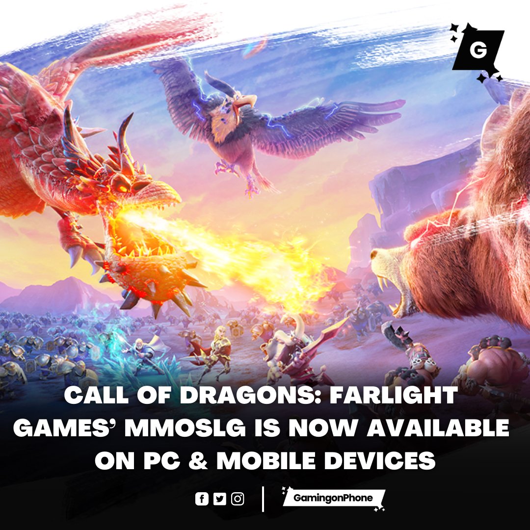 GamingonPhone's tweet photo. .@FarlightGames, announced that their #fantasy #MMOSLG title @callofdragons is now available on PC & mobile platforms.⬇️🐉
High fantasy themes are combined with intense real-time strategy conflict on a vast, infinitely zoomable battlefield in Call of Dragons.🔍
#GamingonPhone https://t.co/ZRYHYvxWIQ